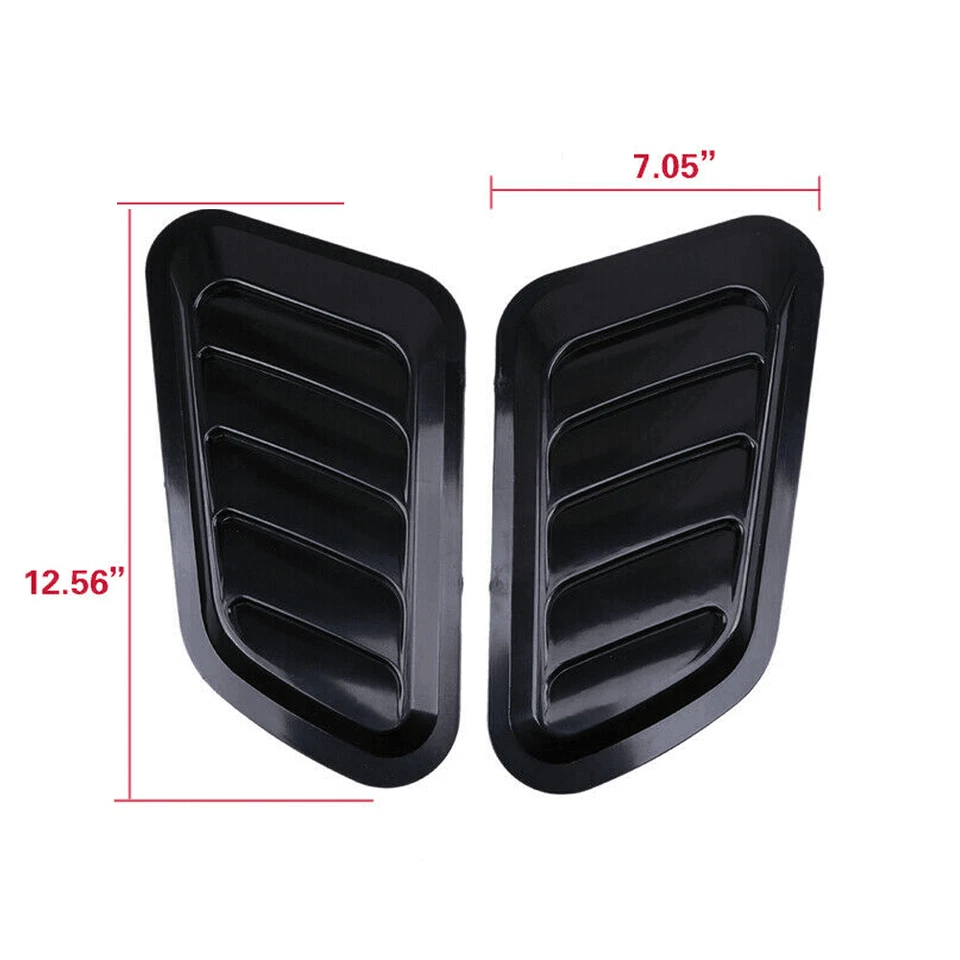 For Toyota Corolla Camry GR Style Gloss Black Front Hood Air Vent Cover Trim - Image 3 of 4