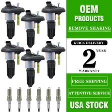 6 Pack Ignition Coils & Iridium Spark Plugs for Chevrolet Trailblazer 4.2L UF303