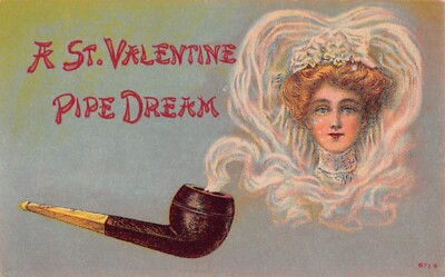 Pretty Bride Appears in Pipe Smoke on Old Valentine's Day PC-Fantasy Pipe Dream
