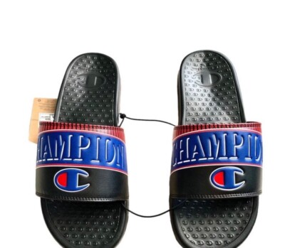 New Champion Super slide Duo Big Logo Slide Sandals Men's Size 12