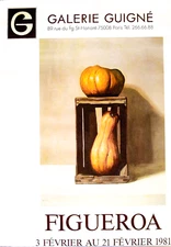 Vintage FIGUEROA 1981 Original Lithograph French Art Gallery Exhibit Poster