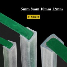 1M/5M PVC U Channel Edging Trim Seal Square U-Shaped Bumper Slot Width 5mm ~12mm