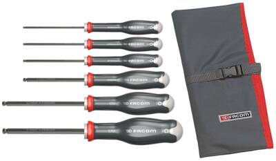 Facom ATWSH.JT6 6-teiliges Kugelkopf-Sechskant-Inbusschlüssel-Schraubendreher-Set 2-6 mm