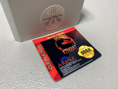 Mortal Kombat (Sega Genesis) Replacement Label
