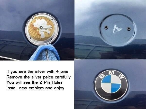 BMW 82mm Capó Delantero Coche Emblema Insignia Capó Logo Genune Foto 2 de 4