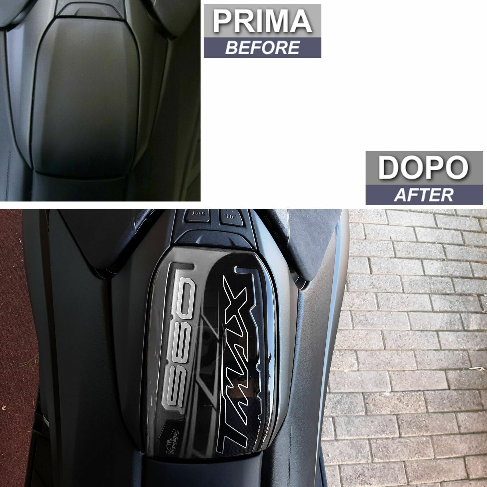 Adesivi 3D Compatibili Con TMAX 500 T MAX 2008 2011 Protezione Codino - Foto 5