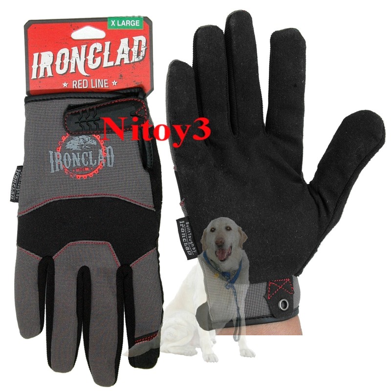 Ironclad Redline Workhorse Performance Work Gloves Men XL(girth): 10"