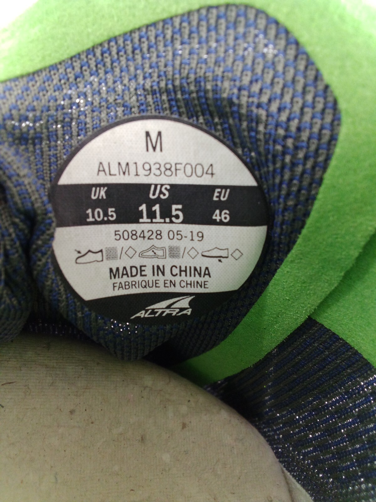 ALTRA Scarpa da Corsa su Strada Uomo ALM1938F Duo 1.5 Blu Verde 11.5 M US