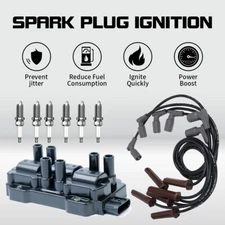 UF434 Ignition Coil & Iridium Spark Plug & Wire For Chevrolet Pontiac 4.3L V6