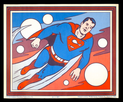 1966 SUPERMAN Kenner SPARKLE PAINTS SET Five UNUSED High Grade PRINTS Only