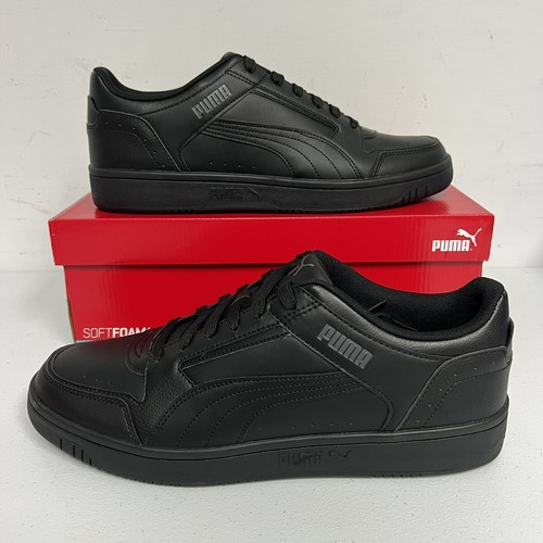 Puma Rebound Joy Low (Men Size 14) Black Leather Athletic Sneaker Trainer  Shoe | eBay