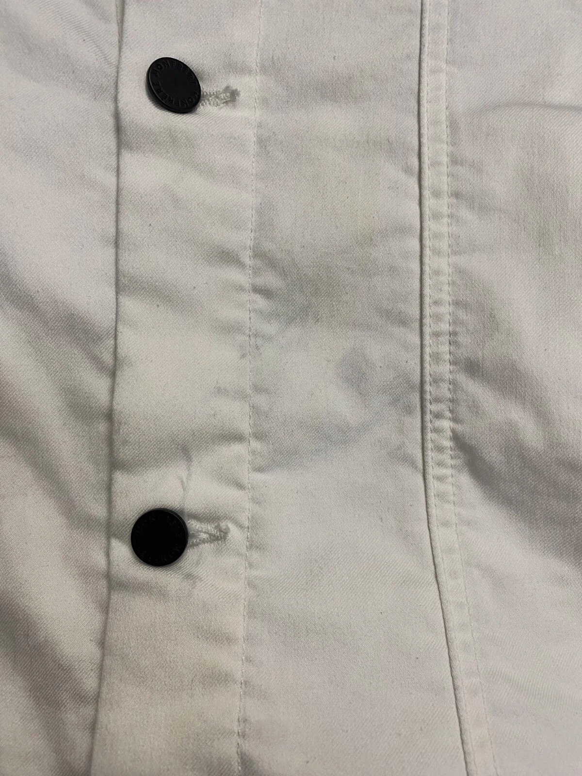 Monfrere Men's White Colorblocked Dean Denim Jacket Size XXL image 3
