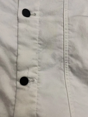 Monfrere Men's White Colorblocked Dean Denim Jacket Size XXL image 3