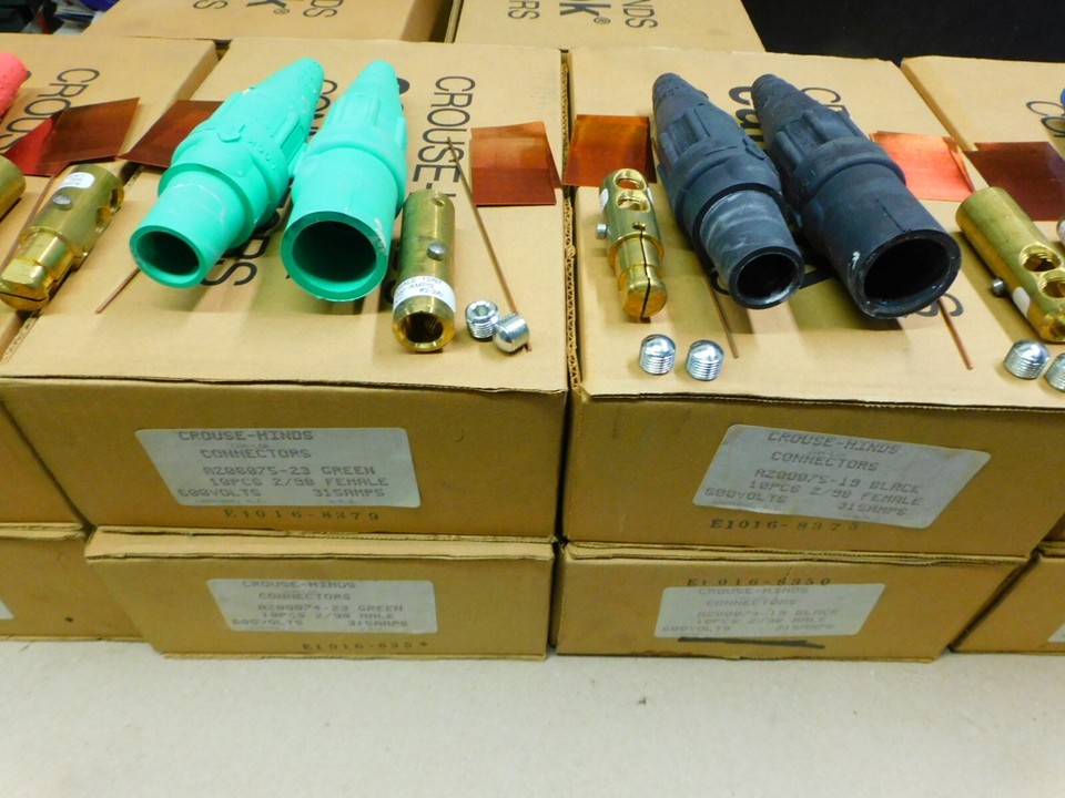 Crouse Hinds Cam Lok Connector SET Green Black Red Blue White MALE