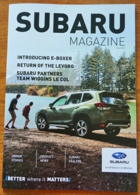 Subaru Owners Magazine 2019 TVs Paul Cowland E-Boxer Team Wiggins Le Col Outback