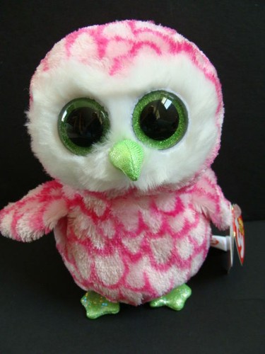 Neu mit Etikett TY Beanie Boos 6" BUBBLY Eule rosa Boo Claire's exklusive Glitzeraugen NEU - Bild 1 von 2
