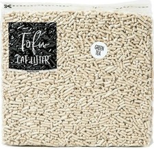 Tofu Cat Litter Refill Flushable Dust-Free Clumping Pellets 4.5 lbs Green Tea 