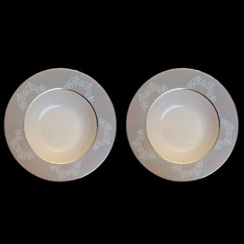 Vintage Castleton Lace China Rim Soup Bowls Set Of 2 - Picture 1 of 3