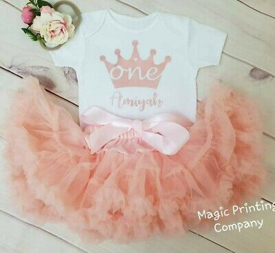 rose gold 1st birthday outfit