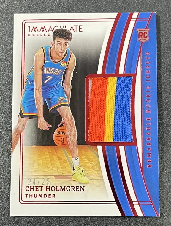 2022-23 Panini Immaculate Collection Chet Holmgren RC Rookie Red Patch 24/25