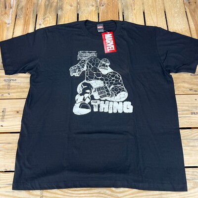 Vintage Y2K Mad Engine x Marvel The Thing 2005 Black Men's Graphic TShirt