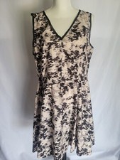 Simply Vera Wang Black/White Womens Sleeveless Dress (Size L)