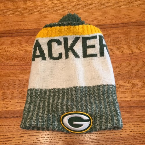 Yellow Knit Beanie Ball NFL Logo 