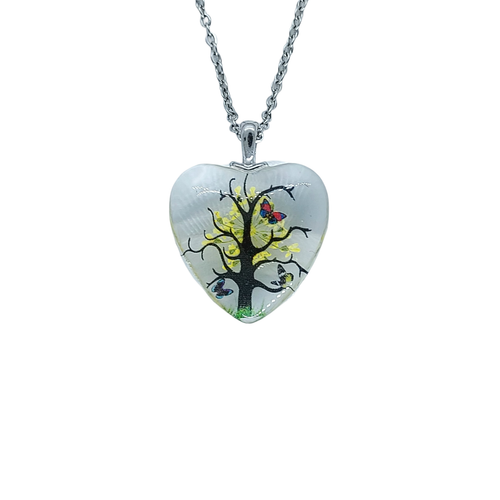 USA Seller Tree of Life Heart Resin Pendant Necklace Jewelry Healing NEW - Picture 31 of 44