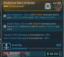 Borderlands 4 Legendary Enhancement Vindictive Hero of Bullet Vladof PS5/Xbox/PC