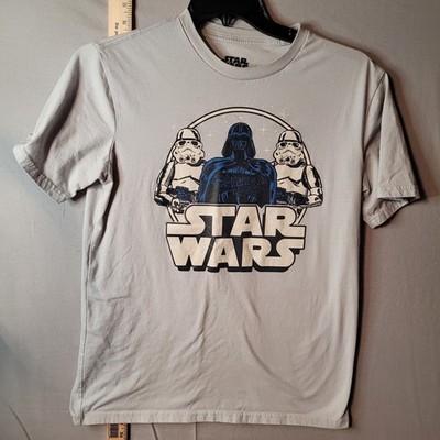 Star Wars Darth Vader Stormtrooper Graphic T-Shirt Gray Mad Engine Mens Medium