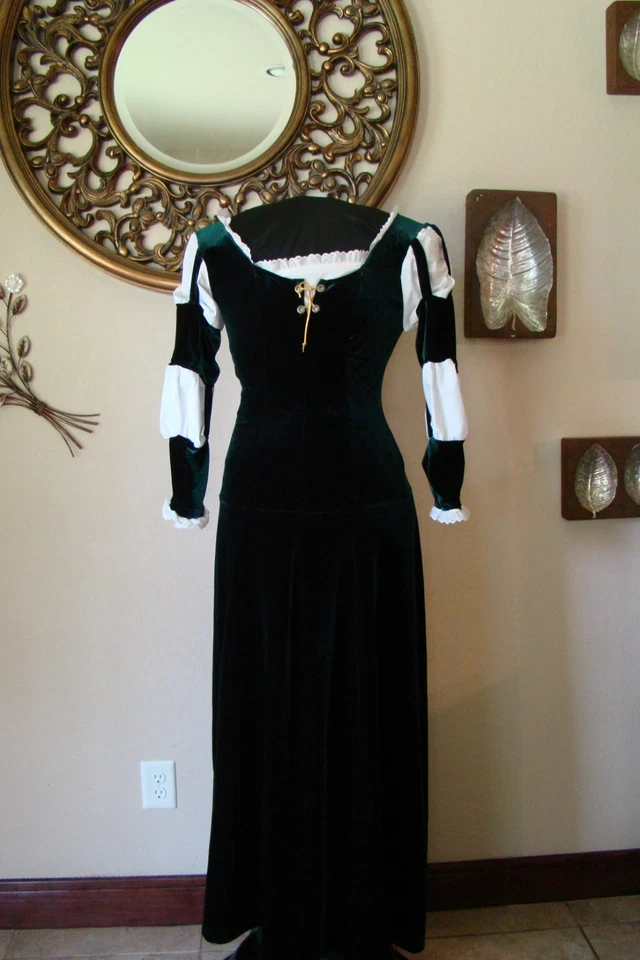 Disfraz Hecho a Mano Terciopelo Princesa Mérida Renacimiento/Halloween Adulto Talla XS Foto 2 de 4