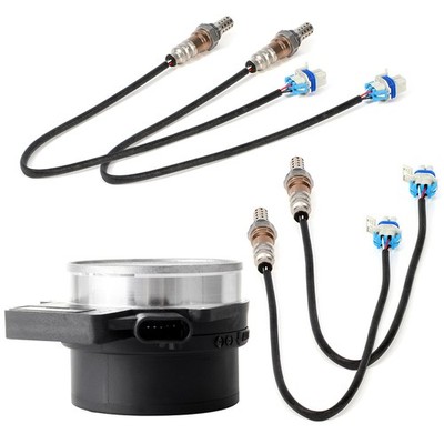 4X Oxygen o2 02 Sensor and Mass Airflow Sensor for 2003-2005 GMC Sierra 1500