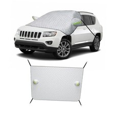 Car Windshield Cover for Snow and Ice, Magnetic Windscreen Snow Covers Silver