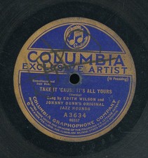 78tk-blues-COLUMBIA A3634-Edith Wilson/Johnny Dunn-(Take it cause it's all yours