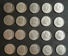 20 Silver Kennedy Half Dollars 40% Silver Halves 1965-1070 Coins