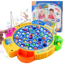Jeu de Pêche à la Ligne Enfant avec 45 Poissons & 4 Cannes à Pêche