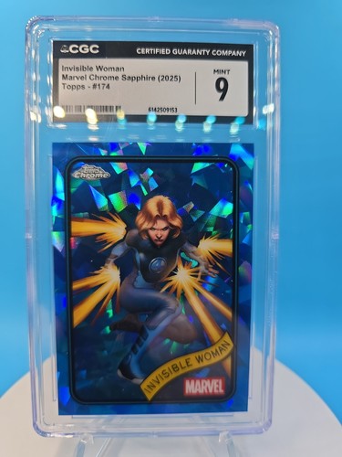 2025 Topps Chrome Marvel Invisible Woman #174 Graded Mint 9 By CGC