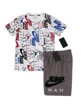 NIKE AIR JORDAN JUMPMAN Shirt  Shorts 2 Pc Set Sz S  8-10 : NWT