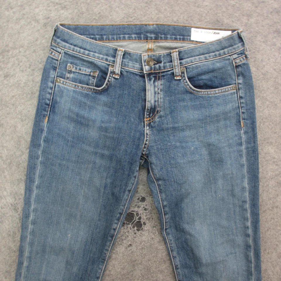 rag & bone Jeans Skinny Womens 26 Blue Raw Hem Medium Wash W151K518PAZ - Image 2 of 4