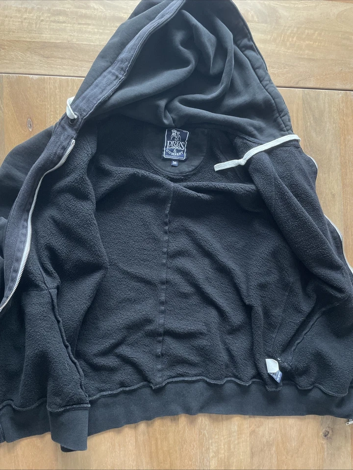 PRPS Trapezium Hoodie Mens Size Medium Black Zip Up Fleece Sweatshirt Sweater - Image 4 of 4