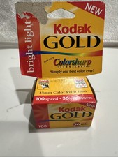 Vintage KODAK GOLD 35mm Color Bright Light Film 100 Speed 36 Exposure. Expired