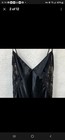 Vintage Victorias Secret Black Long Lace Netting Satin V-Back Nightgown Med EUC — photo 2
