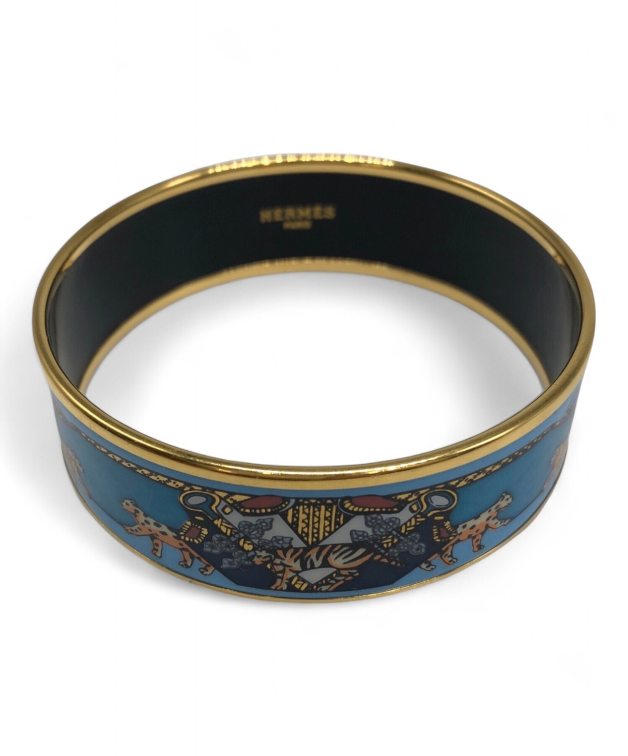 HERMES GM Chain Bracelet 5954 Authentic Email Link Design