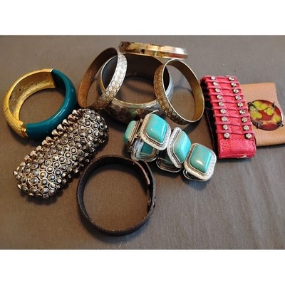 Chunky Beaded Statement Cuff Jewelry boho chunky bundle costume peasant