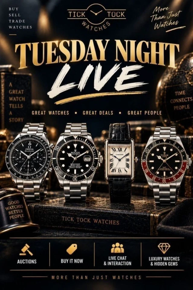 Tuesday Evening Watches - Auction Starts & Buy It Now!