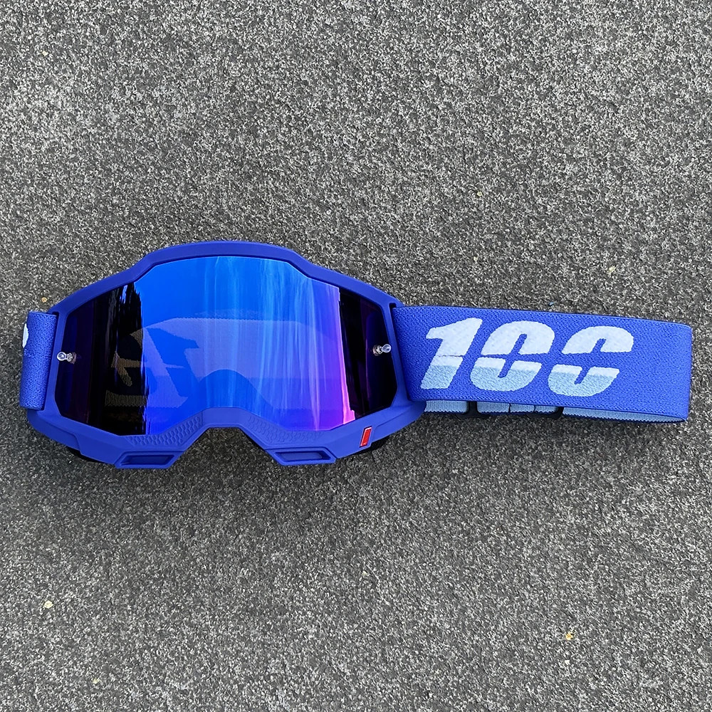 Occhiali Moto Cross Casco Maschera Motocross Dirt Bike Sci Scooter Sport foto 6
