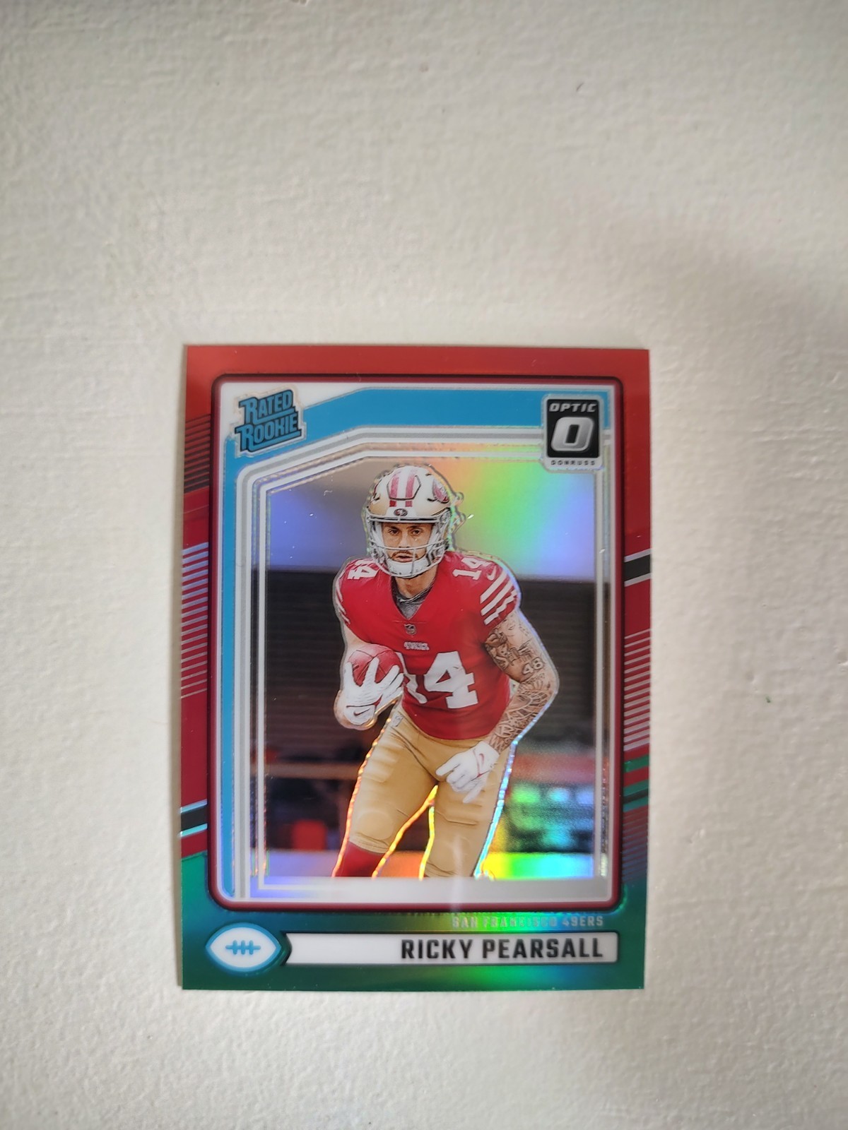 2024 Panini Donruss - Rated Rookie Ricky Pearsall #318 Optic Preview Red & Green
