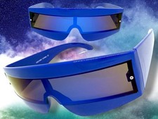 Futuristic Cyclops Galaxy Space Robot Shield Party Rave SUNGLASSES Club Festival