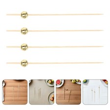  200PCS Cocktail Picks: Wood Appetizers Food Picks Long Toothpicks Drinks