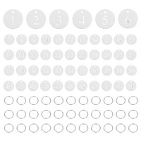 50 StüCk Nummernschilder 1-50, Aluminium ZahlenanhäNger FüR Key Tags, Silber